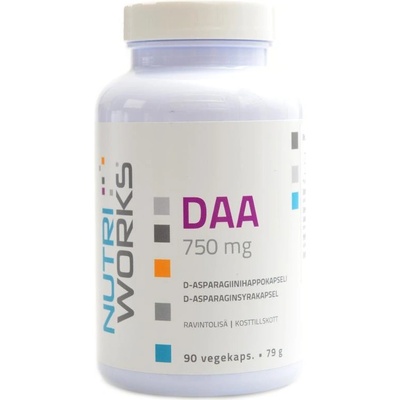 Nutriworks DAA D-ASPARTIC ACID 750 90 kapslí