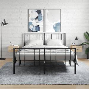vidaXL Нощни шкафчета за стенен монтаж, 2 бр, сонома дъб, 35x35x20 см (829811)