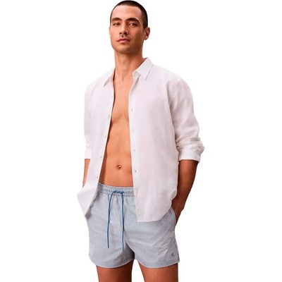 Calvin Klein Бански гащета Calvin klein Seersucker swimming shorts - Blue (Liberty Blue / White)