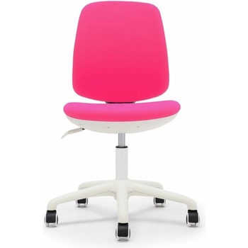 RFG Детски стол RFG Lucky White, полиуретанова пяна и дамаска, до 120 kg, розова седалка, розова облегалка