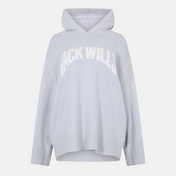 Jack Wills Суичър Jack Wills Women's BrandedHood Knitted Hoodie - Grey Marl