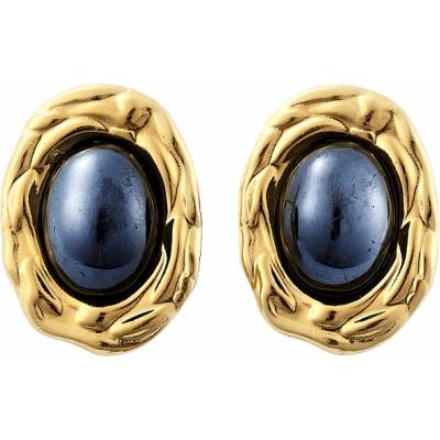 Nefertitis Náušnice z nerezové oceli Ovály s perlou NF63736 cca 2 x 2,7 cm