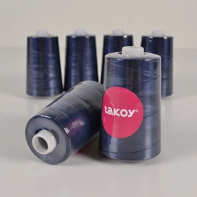 Takoy Overlock / coverlock polyesterová niť TKY 5000 farba tmavomodrá