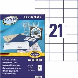 Avery Dennison Avery Zweckform ETHYK. ZF ECONOMY 70X42, 3MM 013 100ARK LABEL E100 ELA013 - ELA013