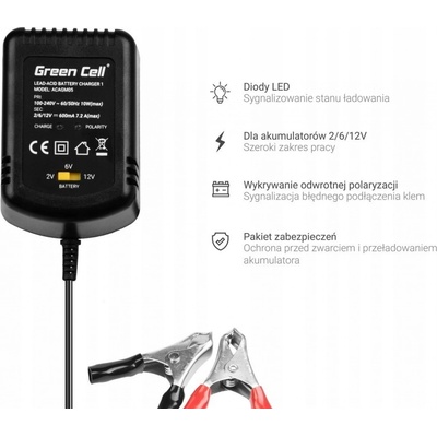 Green Cell 2V / 6V / 12V 0.6A
