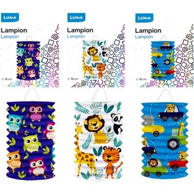 Lampion dětský 15 cm válec - mix motivů – Sleviste.cz