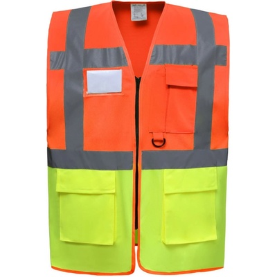 Yoko vesta HVW801 Hi Vis multifunkční výstražná oranžová fluorescent žltá fluorescent