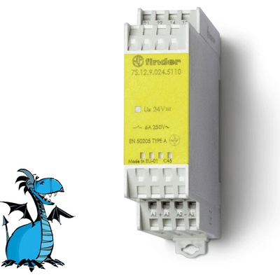 FINDER Relé s NKV 7S.12.9.024.5110, 1Z+1R 6A, 24V DC 7S1290245110