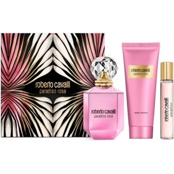 Roberto Cavalli Paradiso Rosa Подаръчен комплект за жени Размер EDP 75 ml + EDP 15 ml + лосион за тяло 100 ml