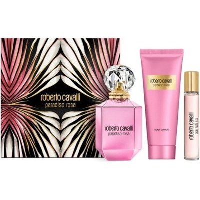 Roberto Cavalli Paradiso Rosa Подаръчен комплект за жени Размер EDP 75 ml + EDP 15 ml + лосион за тяло 100 ml