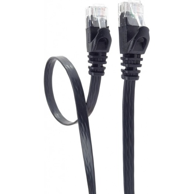 PremiumCord sp6uflat010C Plochý patch, UTP RJ45-RJ45 CAT6, 1m, černý
