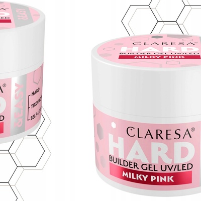 Claresa Hard Easy stavební gel na nehty mléčně růžový milky pink 45g