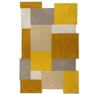 Flair Rugs Жълт и бежов вълнен килим , 150 x 240 cm Collage - Flair Rugs (503119367837)