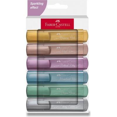 Faber Castell Textliner 46 Metallic sada 6 farieb