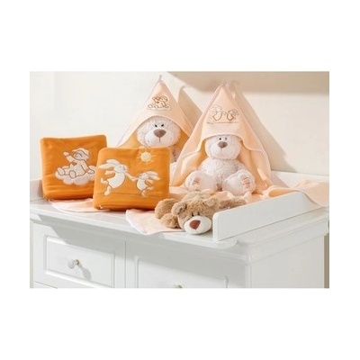 Mamo Tato Polárová dečka s vyšívkou Zajíčci oranžová