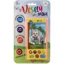 Teddies Veselý Mobil Telefon plast česky mluvící 7,5 x 15 cm na baterie se zvukem na kartě