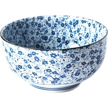 MIJ Jedálenská miska BLUE DAISY keramika modrá 16 cm 800 ml