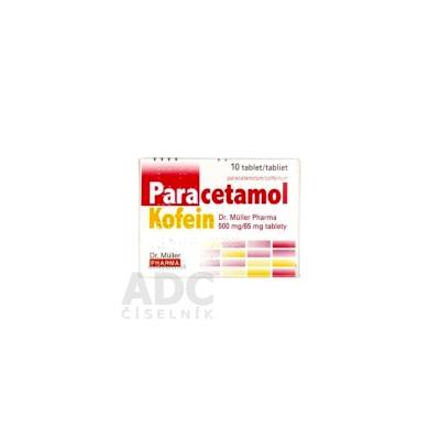 Paracetamol Kofein Dr. Müller Pharma 500 mg/65 mg tbl (blis.PVC/PVDC/Al) 1x10 ks