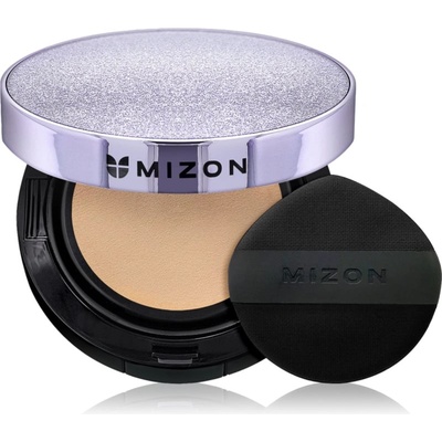Mizon Vegan Collagen Cushion SPF38 PA++ дълготраен грим в гъбичка с висока UV защита цвят #21 Light Beige 2x15 гр