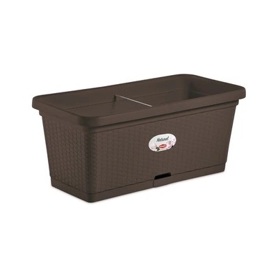 STEFANPLAST Samozavlažovací truhlík NATURAL 80x40x34cm moka