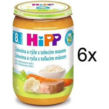 HiPP Zelenina s ryžou a teľacím mäsom 6 x 220 g