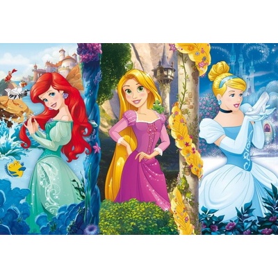 Clementoni Disney princezné Ariel Rapunzel a Popoluška MAXI 60 dielov