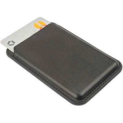 4smarts Magnetic UltiMag Case for Credit Cards with RFID Blocker - кожен портфейл (джоб) за прикрепяне към iPhone с MagSafe (черен)