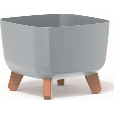 PROSPERPLAST Kvetináč GRACIA SQUARE 29cm svetlo sivý