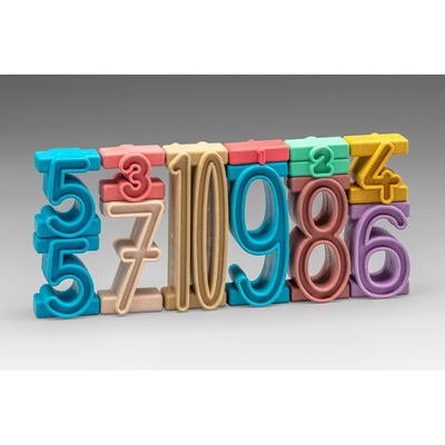 Wissner Dřevěná sada stohovacích čísel 11 ks – Zboží Mobilmania