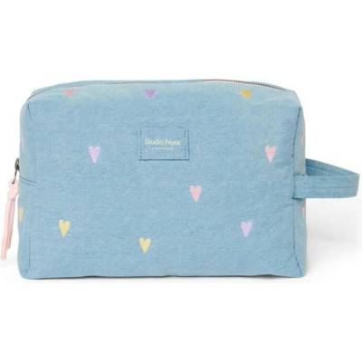 Studio Noos Denim Toiletry toaletní taštička hearts light blue hearts