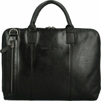 Greenwood Pánská kožená business taška Vardan černá – Zboží Dáma