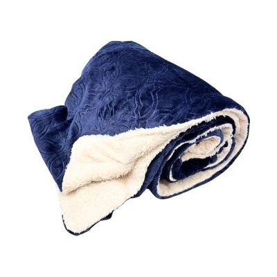 Home Elements deka s beránkem mikroflanel Tmavě modrá Jacquard 150x200 – Zboží Dáma