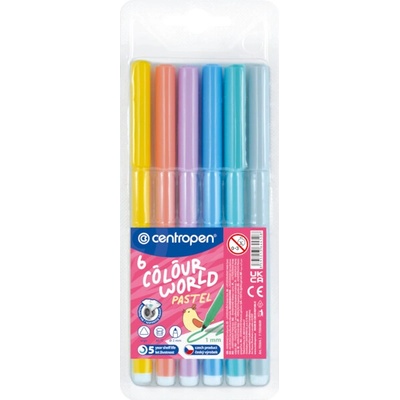 Centropen 7550 sada 6 ks pastelových barev