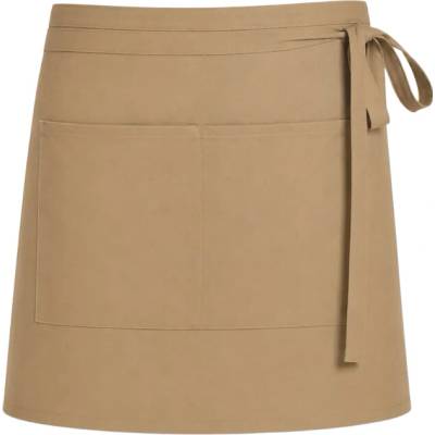 CG Workwear Gastro zástěra Roma s kapsami odolná proti pomačkání 50 x 78 cm béžová tmavá 50 x 78 cm CGW1262
