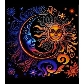 Norimpex - Puzzle Diamant painting: Sun and Moon 30x40cm - 1 - 39 piese
