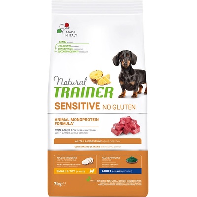 Natural Trainer Sensitive No Gluten Adult Small s jehněčím masem 2 x 7 kg