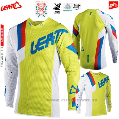 Leatt GPX 5.5 UltraWeld limetovo biely