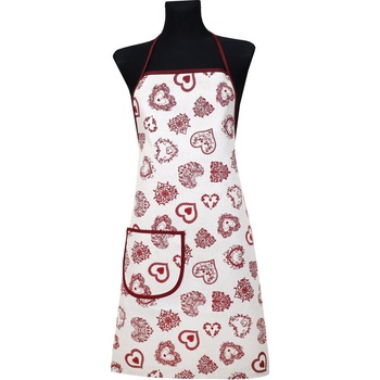 Made in Italy Zástěra rudé srdíčka Uni Rudá