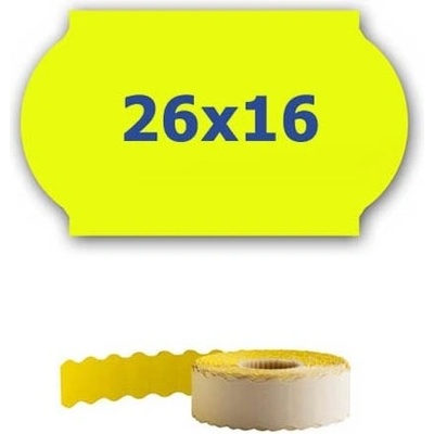 CDRmarket Етикети за цени за клещи, 26mm x 16mm, 700компютри сигнал жълт (ETRL-26x16-yellow)