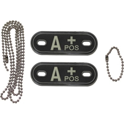 MFH Dog-Tags psie štítky A POS 3D PVC čierne