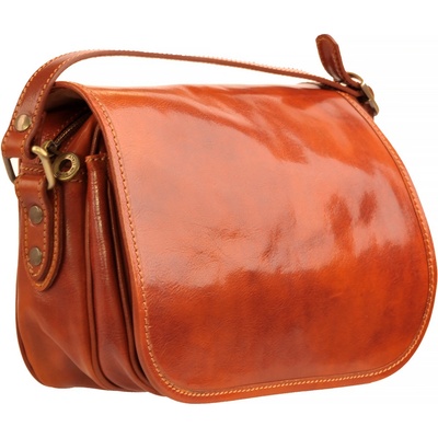 Il Giglio dámská kožená crossbody kabelka 0588 světle hnědá