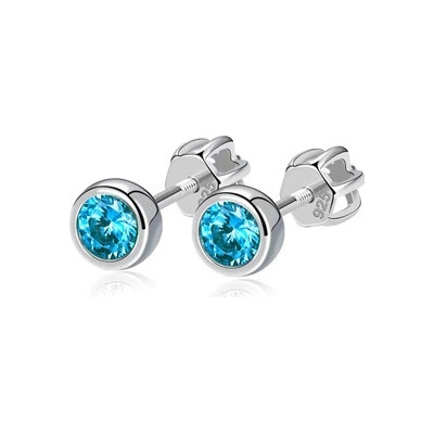 Nubis stříbrné tyrkysové zirkony NB-3652-Q