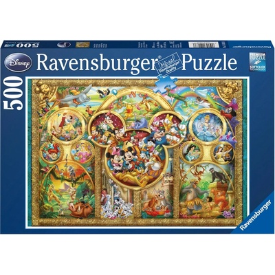 Ravensburger Пъзел Ravensburger от 500 части - Семейството на Дисни (14183)