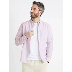 Celio Светлолилава мъжка риза на райета Celio Caoxfords Celio | Lilav | МЪЖЕ | S