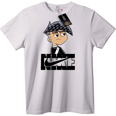 NOONEBRAND Тениска Nike Карикатурен Герой - 2XL, White