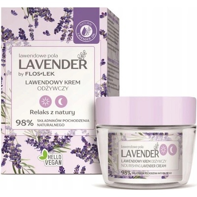 Flos Lek Lavender 0 SPF vyživující pleťový krém den a noc 50 ml