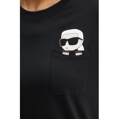 Karl Lagerfeld Памучна тениска Karl Lagerfeld IKON (A1W17100)