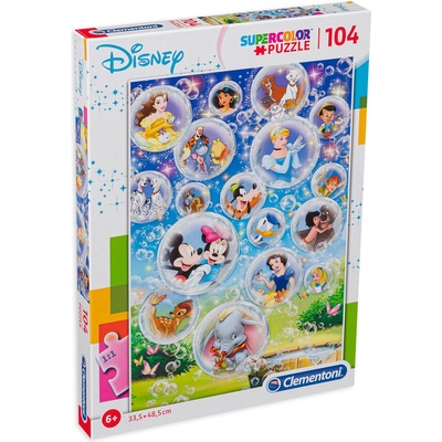 Clementoni Пъзел Clementoni от 104 части - Класически анимационни герои на Дисни (27119)