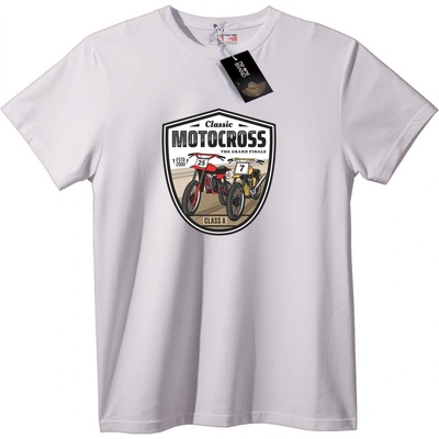 NOONEBRAND Тениска Класически мотокрос - 2XL, White