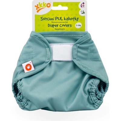 XKKO Vrchné plienkové nohavičky Newborn Granite Green